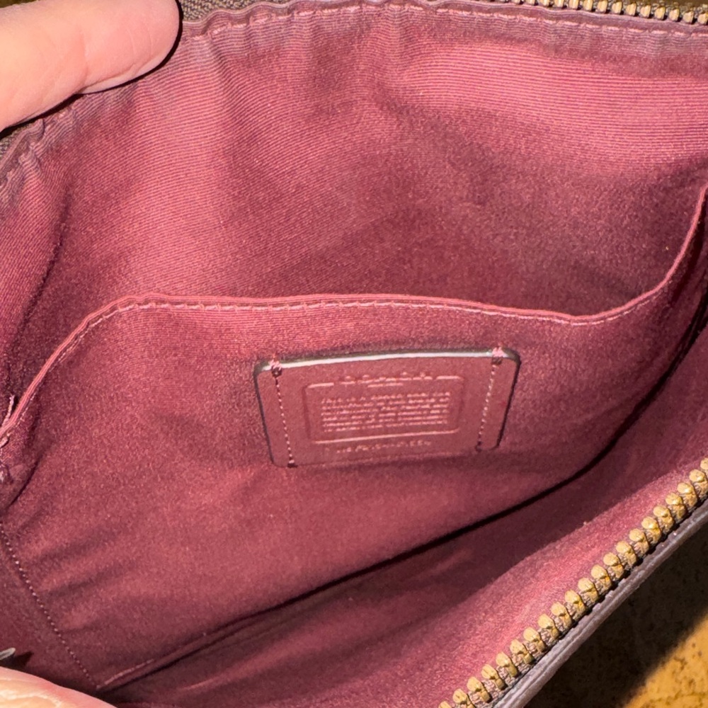 Coach Dark Brown and Red Crossbody Bag - Picture 6 of 7